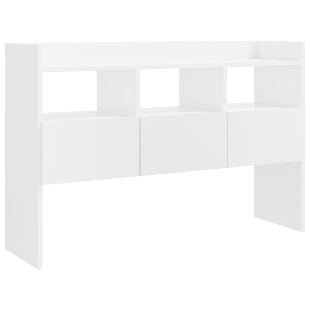 vidaXL Μπουφές Γυαλιστερό Λευκό 105 x 30 x 70 εκ. από Επεξ. Ξύλο