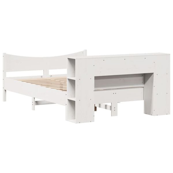 vidaXL Σκελετός Κρεβ. Χωρίς Στρώμα Λευκό 120x200 εκ Μασίφ Πεύκο