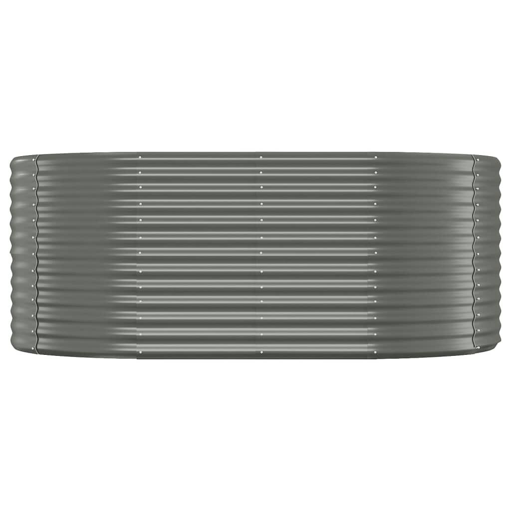vidaXL Ζαρντινιέρα Γκρι 175x100x68 εκ. Ατσάλι με Ηλεκτρ. Βαφή Πούδρας