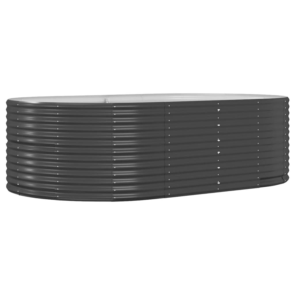 vidaXL Ζαρντινιέρα Ανθρακί 212x140x68εκ Ατσάλι Με Ηλεκτρ. Βαφή Πούδρας