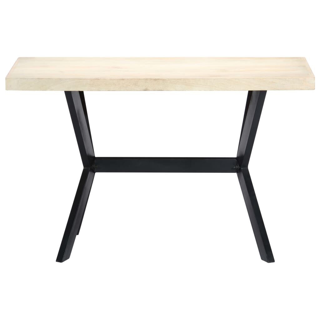 vidaXL Τραπεζαρία Λευκή 120 x 60 x 75 εκ. από Μασίφ Ξύλο Μάνγκο