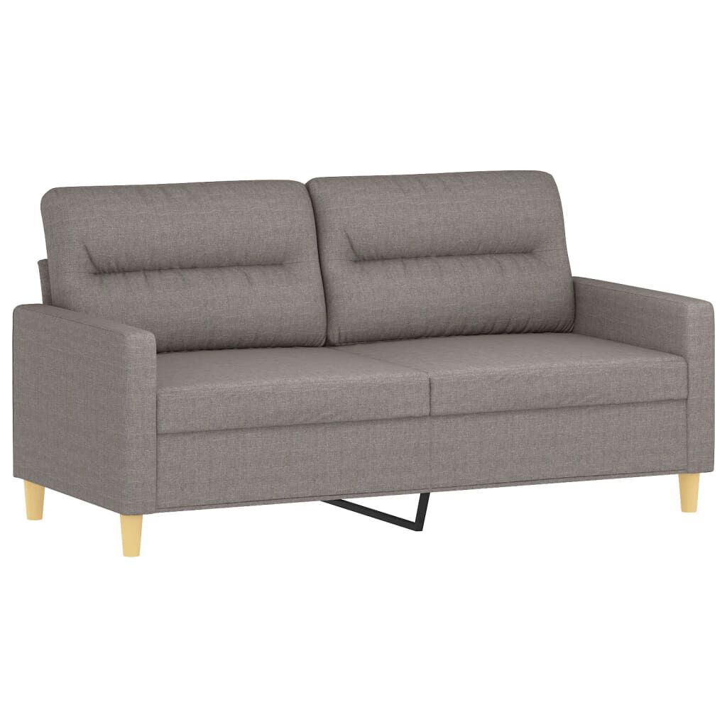 vidaXL Καναπές Διθέσιος Taupe 140 εκ. Υφασμάτινος