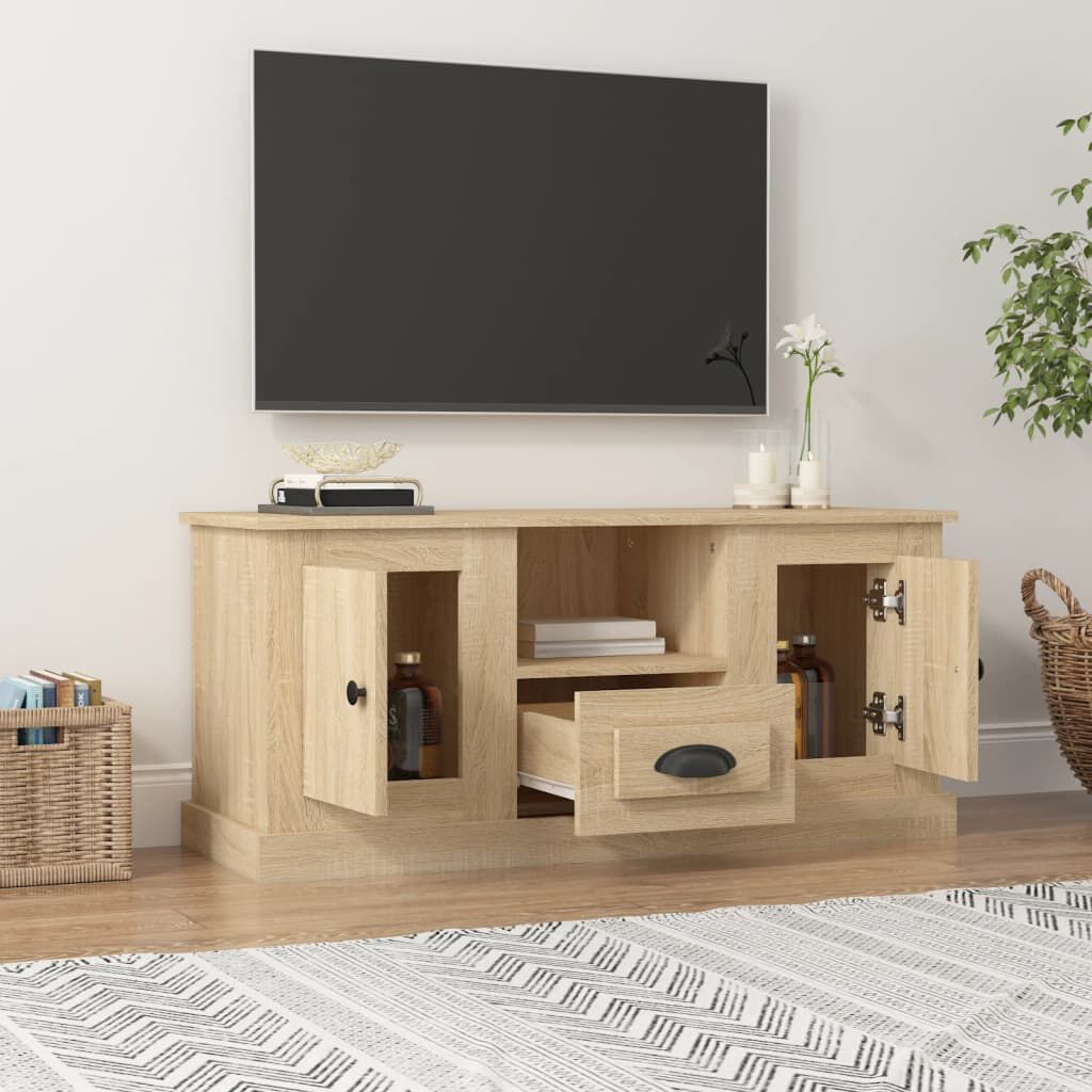 vidaXL Έπιπλο Τηλεόρασης Sonoma Δρυς 100x35,5x45 εκ. Επεξ. Ξύλο