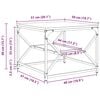 vidaXL Τραπεζάκι σαλονιού Μαύρη δρυς 51 x 50 x 40 εκ.