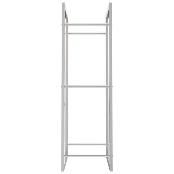 vidaXL Ραφιέρα Καυσόξυλων 50x28x94 εκ. από Ανοξείδωτο ατσάλι