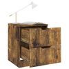 vidaXL Κομοδίνα 2 τεμ. Καπνιστή Δρυς 40 x 40 x 50 εκ. Επεξεργ. Ξύλο