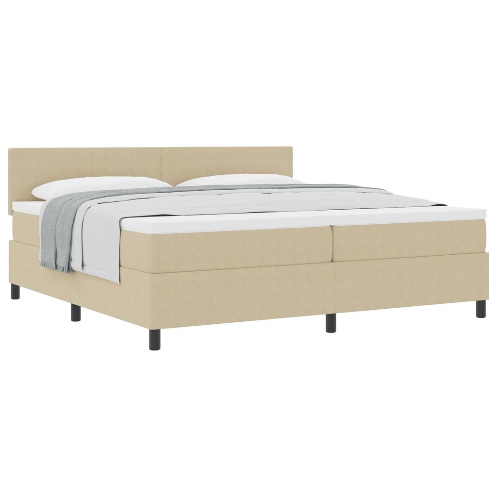 vidaXL Κρεβάτι Scratch με Στρώμα Ανοικτό Πράσινο Γκρι 200x200 cm Ύφασμα Βελούδου