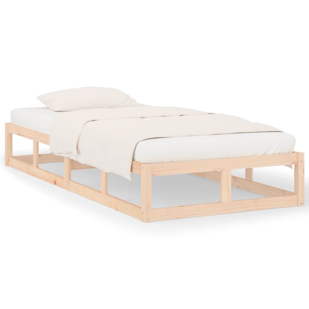 vidaXL Πλαίσιο Κρεβατιού 75 x 190 εκ. από Μασίφ Ξύλο Small Single