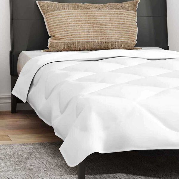 vidaXL Σετ Κουβέρτας με μαξιλάρι 2 pcs Λευκό 140 x 220 cm Μικροΐνες