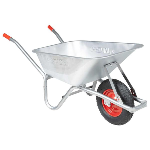 vidaXL Καροτσάκι 90 L 150 kg από γαλβανισμένο χάλυβα πλαστικό