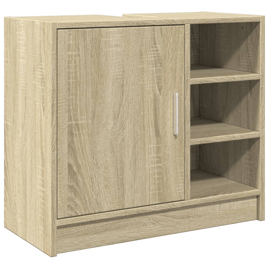 vidaXL Ντουλάπι Νιπτήρα Sonoma Δρυς 63x29x55 εκ. Επεξεργασμένο Ξύλο