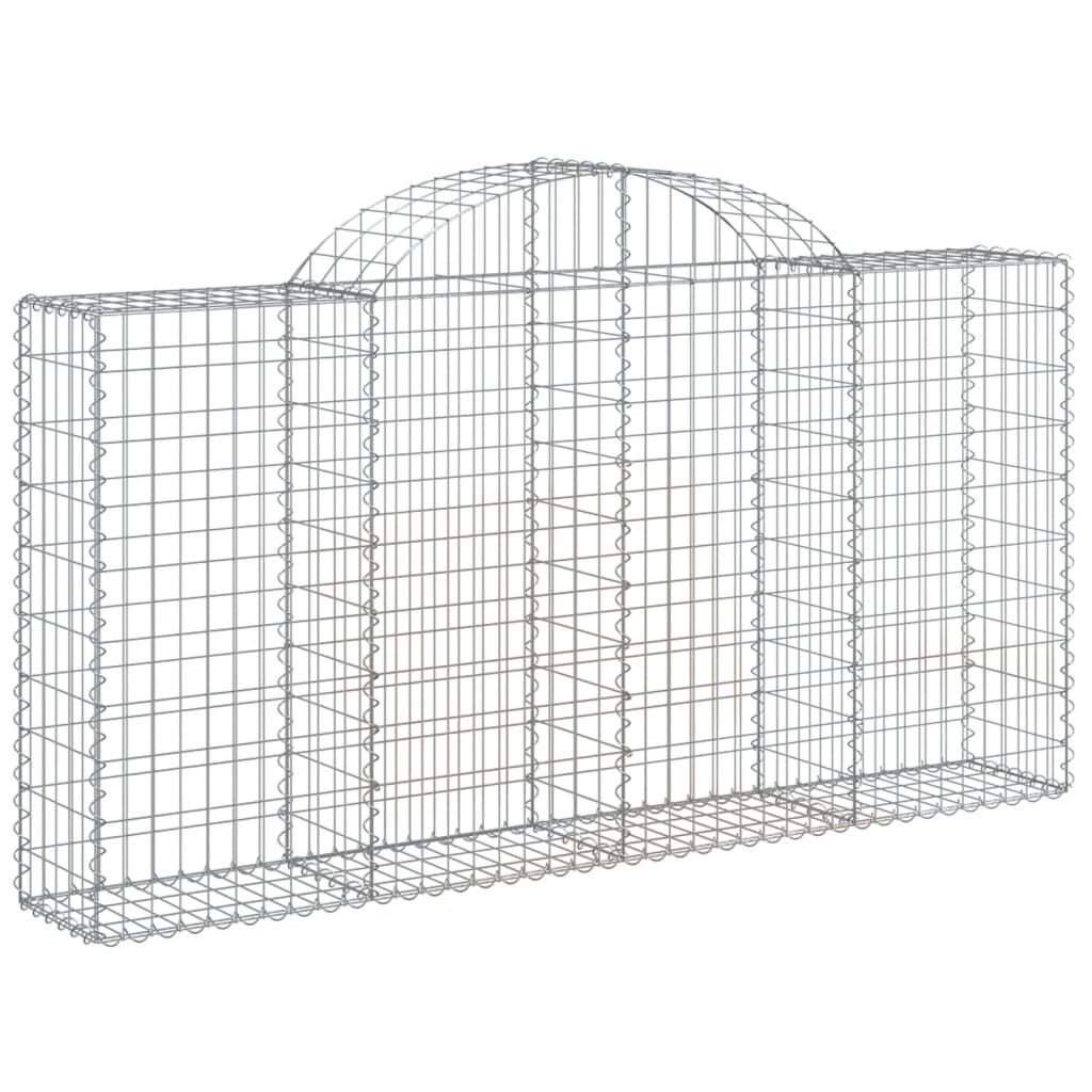 vidaXL Συρματοκιβώτια Τοξωτά 14 τεμ. 200x30x100/120 εκ. Γαλβαν. Ατσάλι