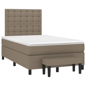 vidaXL &Kappa;&rho;&epsilon;&beta;ά&tau;&iota; Boxspring &mu;&epsilon; &Sigma;&tau;&rho;ώ&mu;&alpha; Taupe 120x190 &epsilon;&kappa;. &Upsilon;&phi;&alpha;&sigma;&mu;ά&tau;&iota;&nu;&omicron;