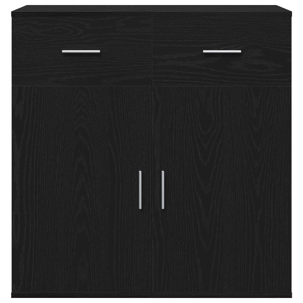 vidaXL Πλαϊνό γραφείο Μαύρη δρυς 79 x 38 x 80 εκ Επεξεργασμένο ξύλο