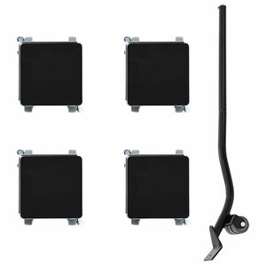 vidaXL Ρόλοι Επίπλων 4 τεμ. με Ανυψωτικό 13,5x13,5x6 εκ. Ατσάλι 1300 κιλά