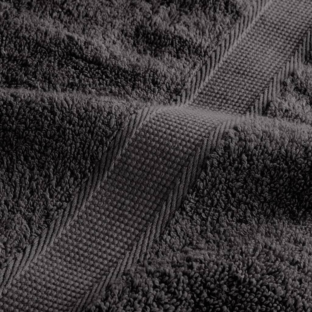 vidaXL Πετσέτες Μπάνιου Premium SOLUND 25T. Ανθρακί 100x150εκ 600γρ/μ²