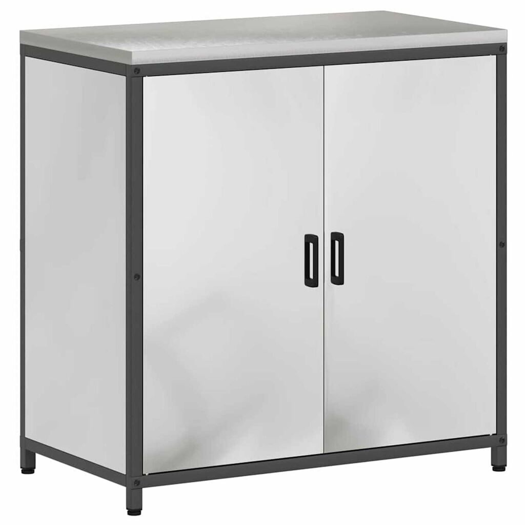 vidaXL Σετ Αποθήκευσης Κουζίνας με ράφι 3 pcs Ασημί 210 x 50 x 92 εκ