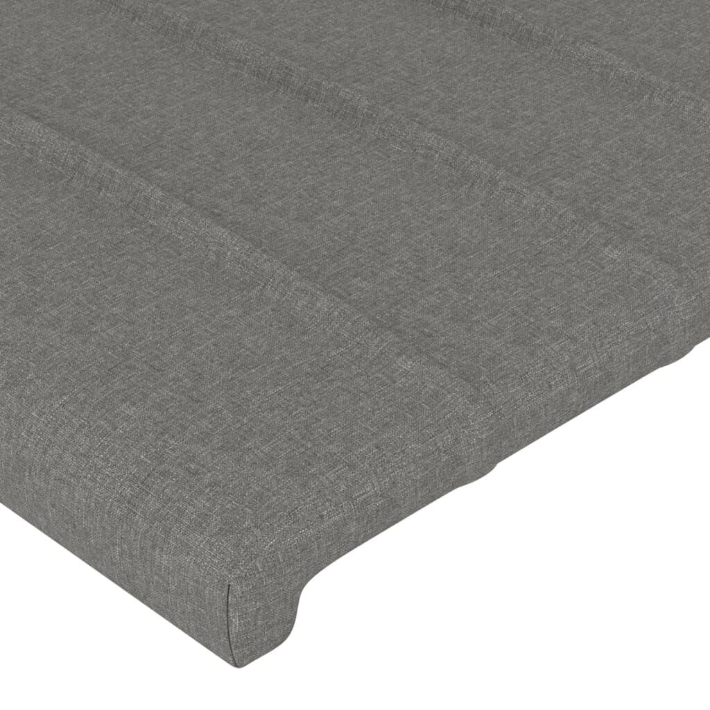 vidaXL Κεφαλάρι Κρεβατιού Σκούρο Γκρι 90x5x78/88 εκ. Υφασμάτινο