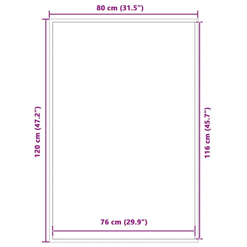 vidaXL Πατάκι Εισόδου Ανθρακί 80 x 120 εκ.