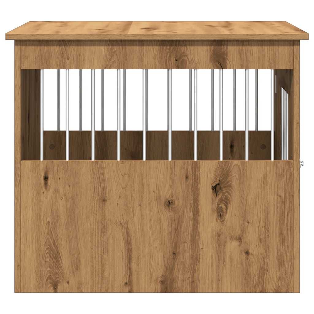 vidaXL Έπιπλα κλουβιού σκύλου Artisan Oak 55x75x65 cm