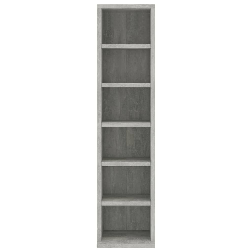 vidaXL Έπιπλο για CD Γκρι Σκυροδέματος 21x20x88 εκ. Επεξεργασμένο Ξύλο