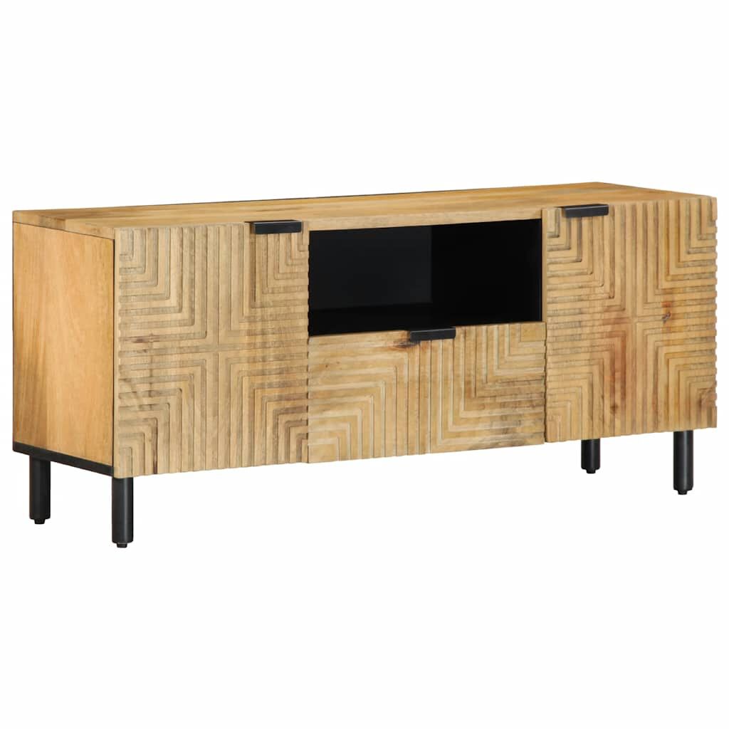 vidaXL Ντουλάπι τηλεόρασης καφέ 105x33x46 cm από μασίφ ξύλο Mango