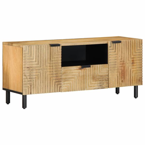 vidaXL Ντουλάπι τηλεόρασης καφέ 105x33x46 cm από μασίφ ξύλο Mango
