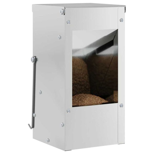 vidaXL Ταΐστρα Χαμστεριών Ασημί 12,5 x 12,5 x 25 εκ.