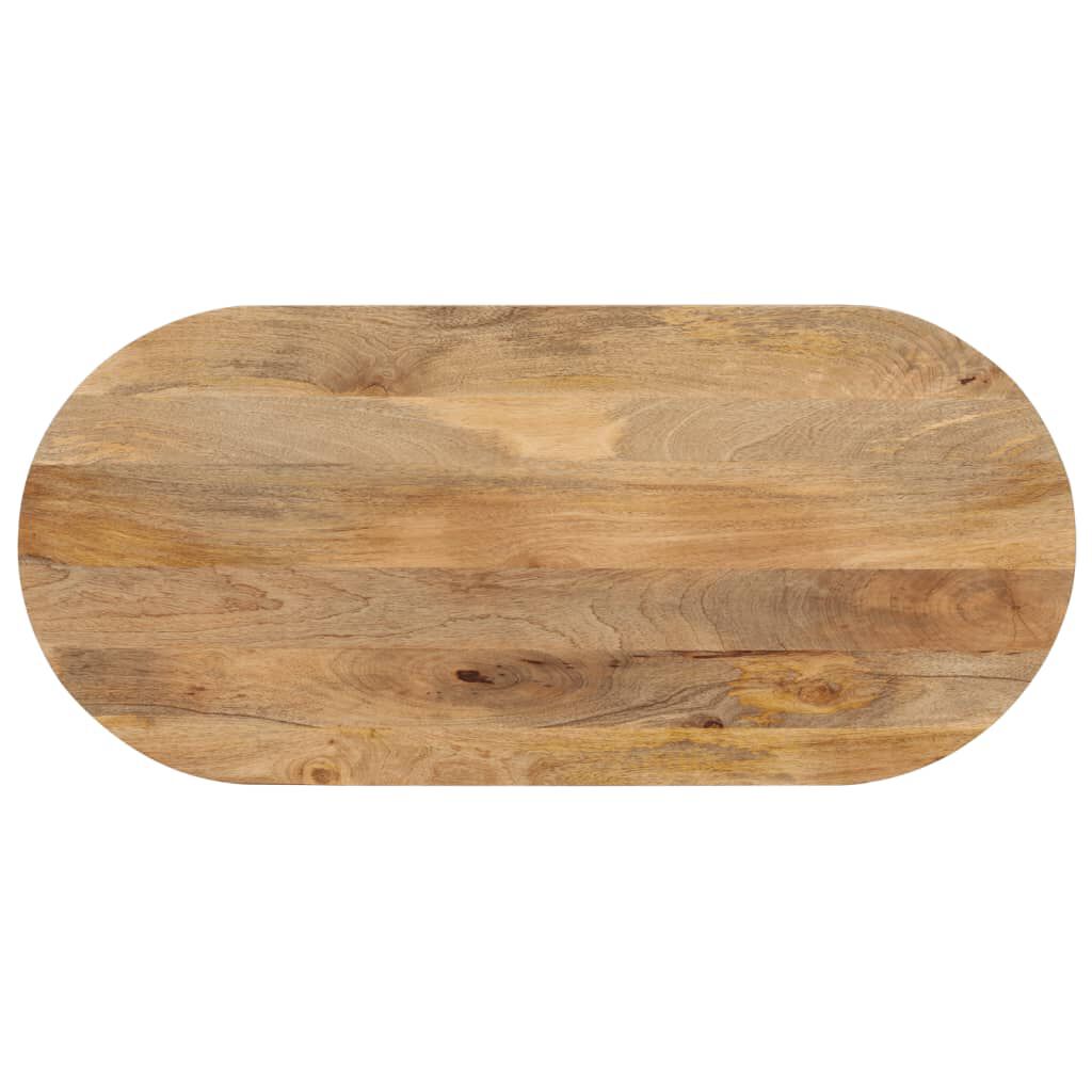 vidaXL Επιφάνεια Τραπεζιού Οβάλ 140x50x3,8 εκ. Μασίφ Ξύλο Μάνγκο