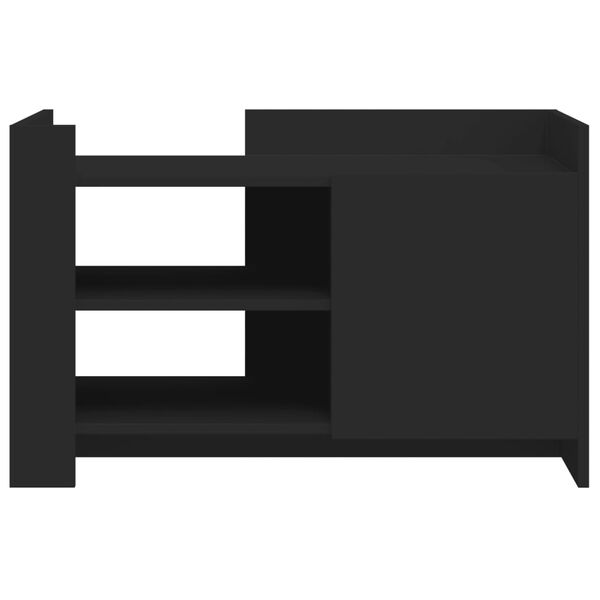 vidaXL Τραπεζάκι Σαλονιού Μαύρο 80x50x50 εκ. Επεξεργασμένο Ξύλο