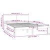 vidaXL Πλαίσιο Κρεβατιού Γκρι 140 x 200 εκ. από Μασίφ Ξύλο Πεύκου
