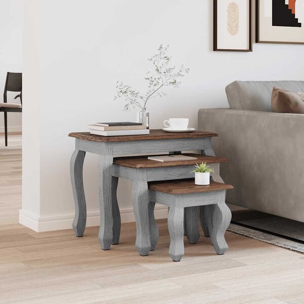 vidaXL &Sigma;&epsilon;&tau; &Tau;&rho;&alpha;&pi;&epsilon;&zeta;ά&kappa;&iota;&alpha; &Zeta;&iota;&gamma;&kappa;ό&nu; 3 &tau;&epsilon;&mu;. &alpha;&pi;ό &Mu;&alpha;&sigma;ί&phi; &Xi;ύ&lambda;&omicron; &Mu;&alpha;ό&nu;&iota;