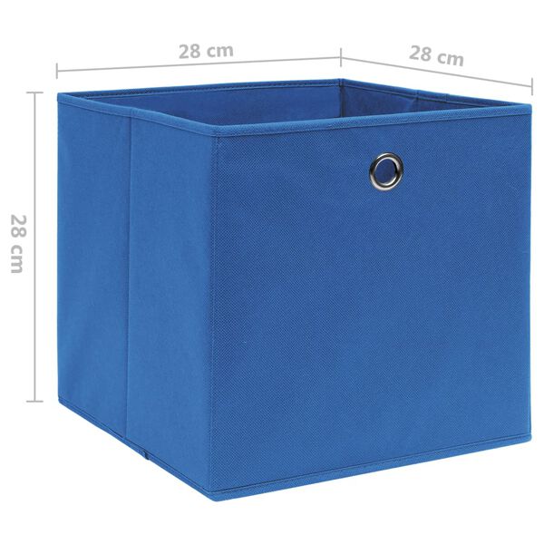 vidaXL Κουτιά Αποθήκευσης 4 τεμ. Μπλε 28x28x28 εκ. Ύφασμα Non-woven