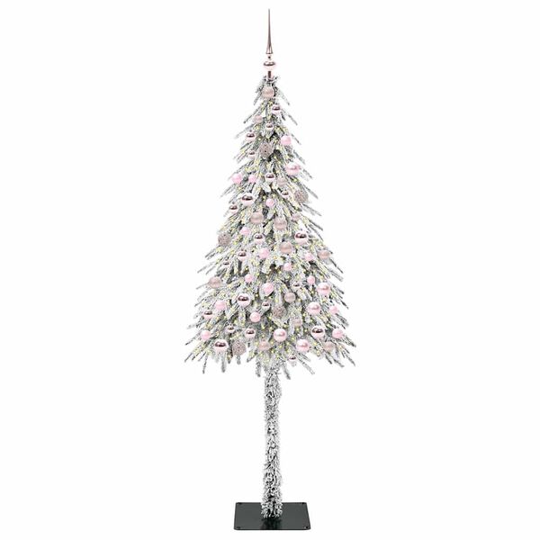 vidaXL Χριστουγεννιάτικο Δέντρο με 300 LED Λευκό 180 cm ΠΕ και Ατσάλι