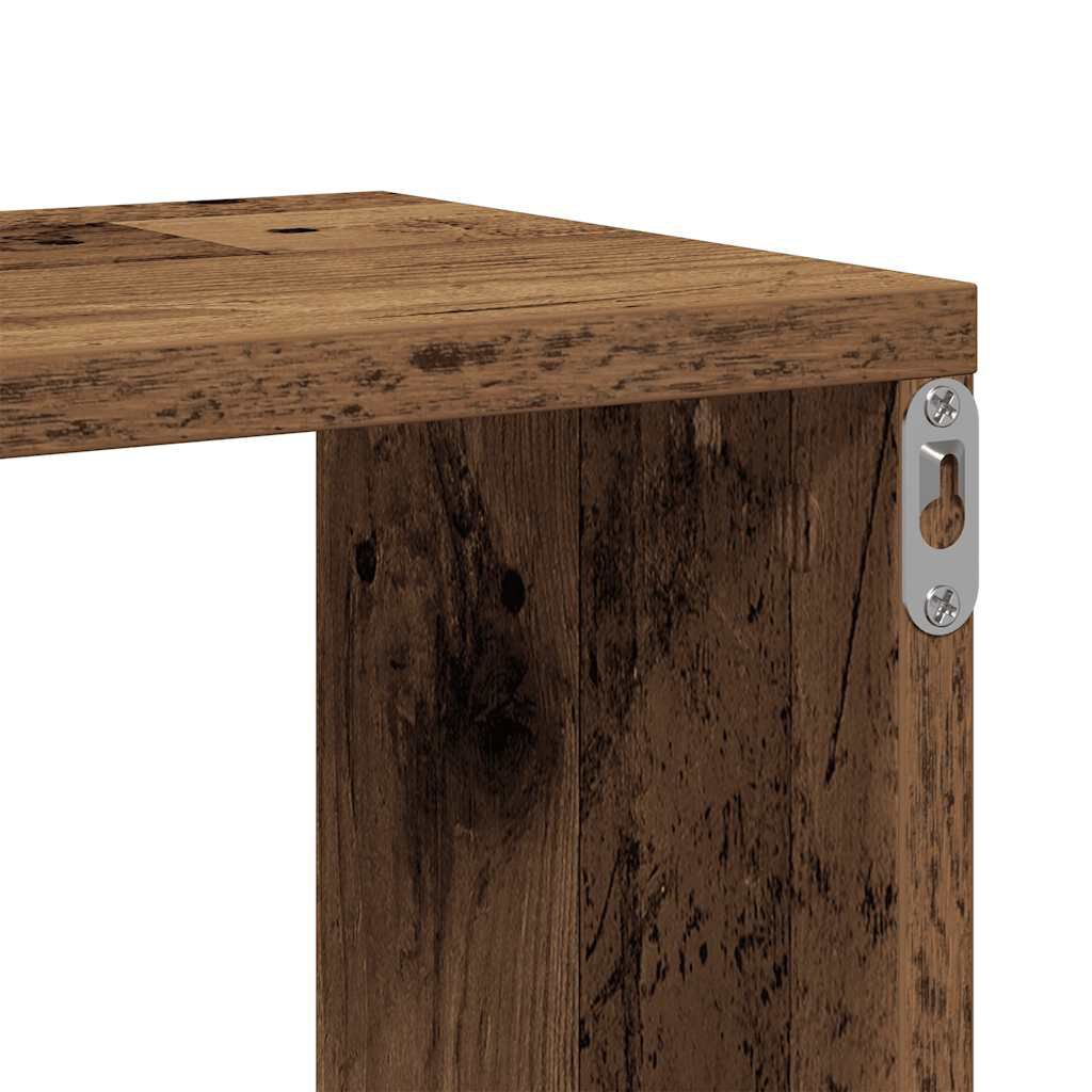 vidaXL Ράφι τοίχου Παλιό ξύλο 104x20x58,5 cm Κατασκευασμένο ξύλο