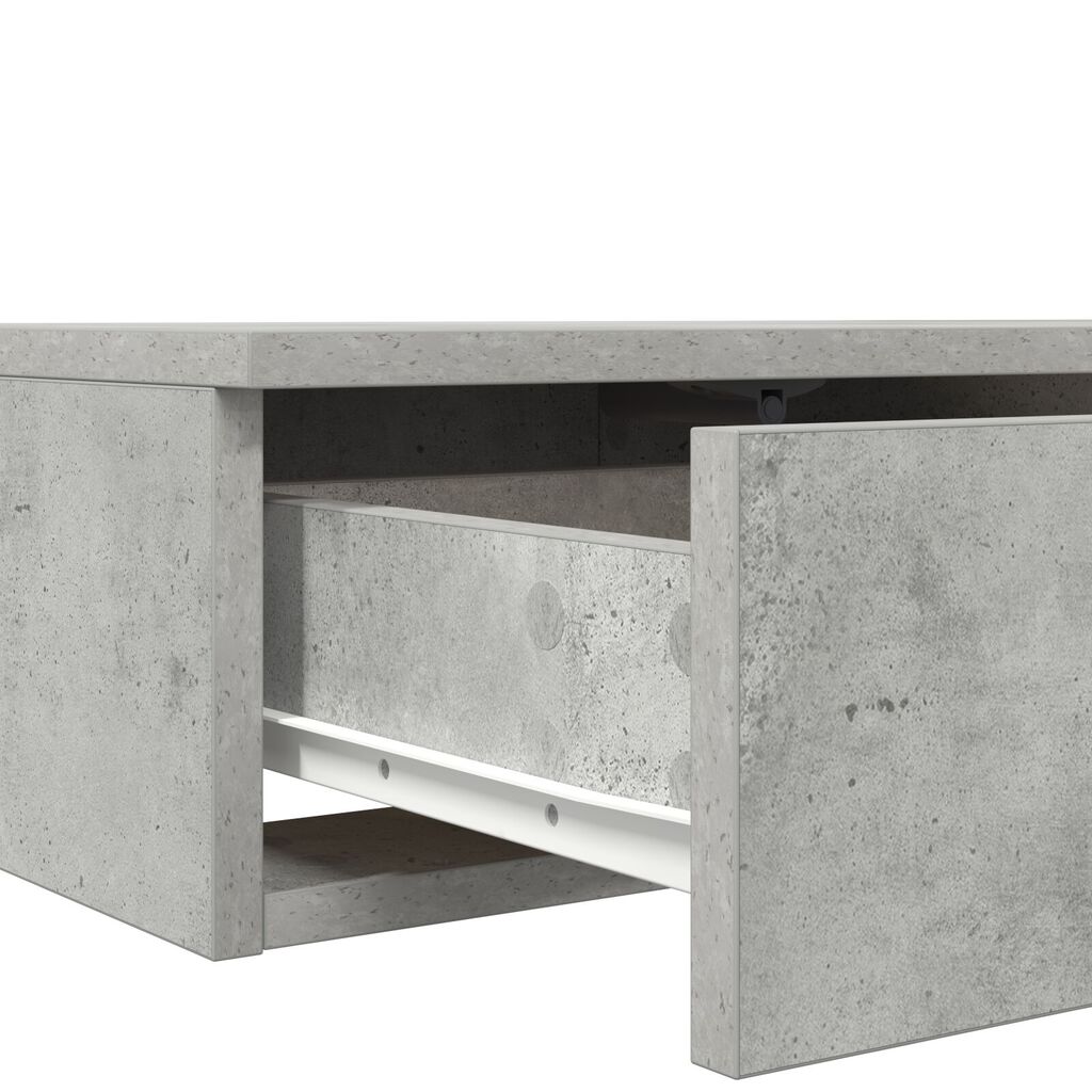 vidaXL Κομοδίνα Σκυρόδεμα Γκρι 120x36.5x16.5 εκ.