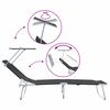 vidaXL Ξαπλώστρα 2-πρόσωπο 2 pcs Μαύρο 58 x 188 x 77 εκ. ύφασμα
