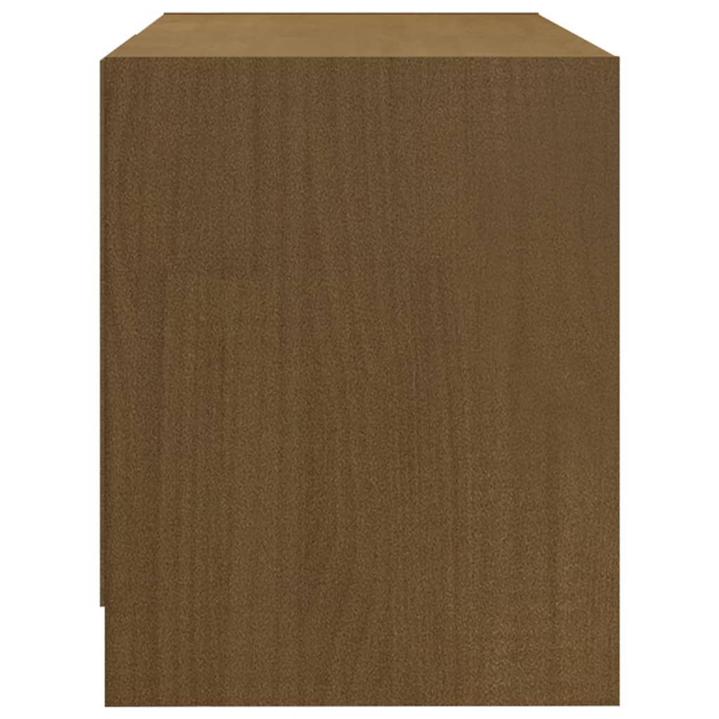 vidaXL Έπιπλο Τηλεόρασης Μελί 80 x 31 x 39 εκ. από Μασίφ Ξύλο Πεύκου