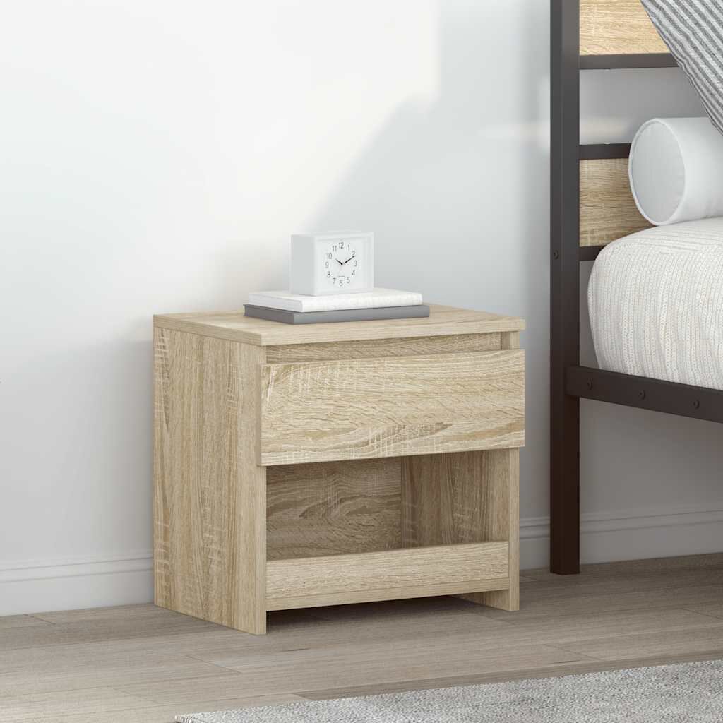 vidaXL Κομοδίνα 2 τεμ. Sonoma Δρυς 40 x 30 x 39 εκ. από Επεξ. Ξύλο