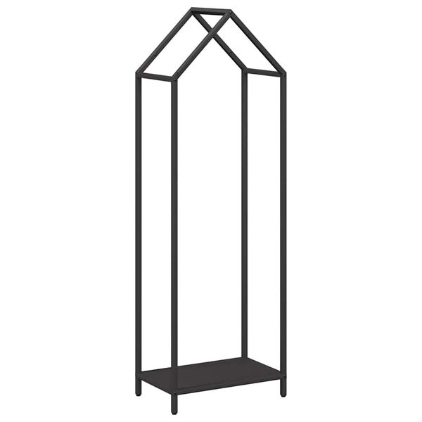 vidaXL Ράφι για καυσόξυλα Μαύρο 40x25x120 cm Ατσάλι ψυχρής έλασης