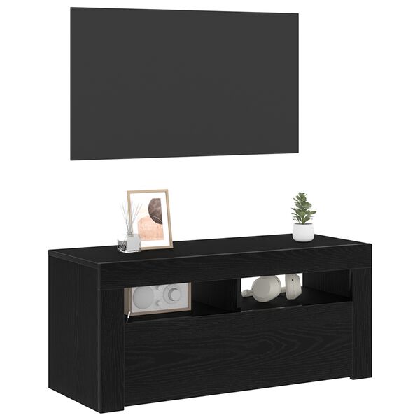 vidaXL Ντουλάπι TV Μαύρο 90 x 35 x 40 εκ. Επεξεργασμένο ξύλο
