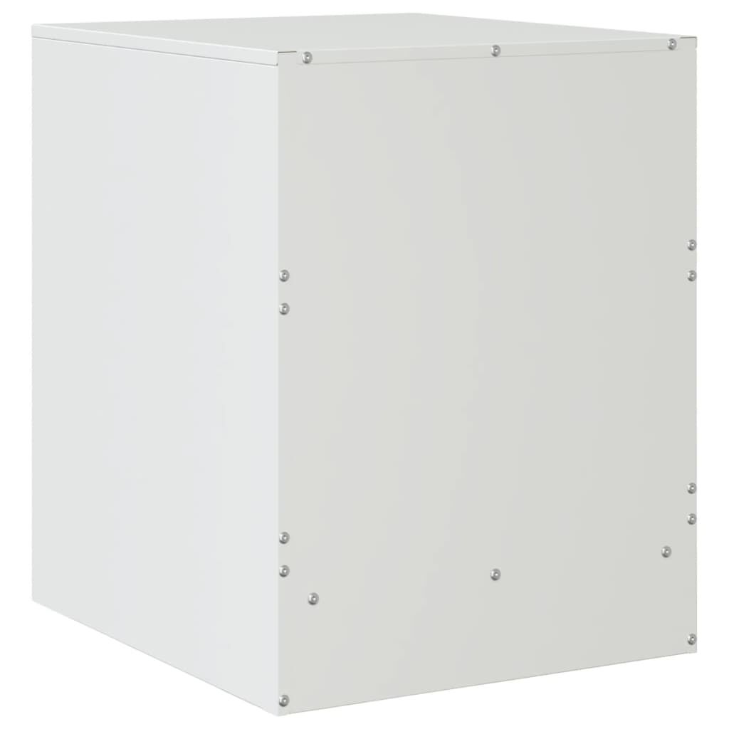 vidaXL Κομοδίνα 2 τεμ. Λευκό 34,5 x 39 x 44 εκ. από Χάλυβα