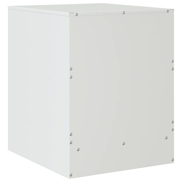 vidaXL Κομοδίνα 2 τεμ. Λευκό 34,5 x 39 x 44 εκ. από Χάλυβα
