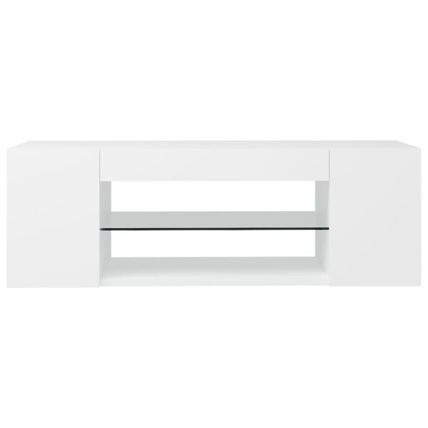 vidaXL Έπιπλο Τηλεόρασης με LED Λευκό 90x39x30 εκ.