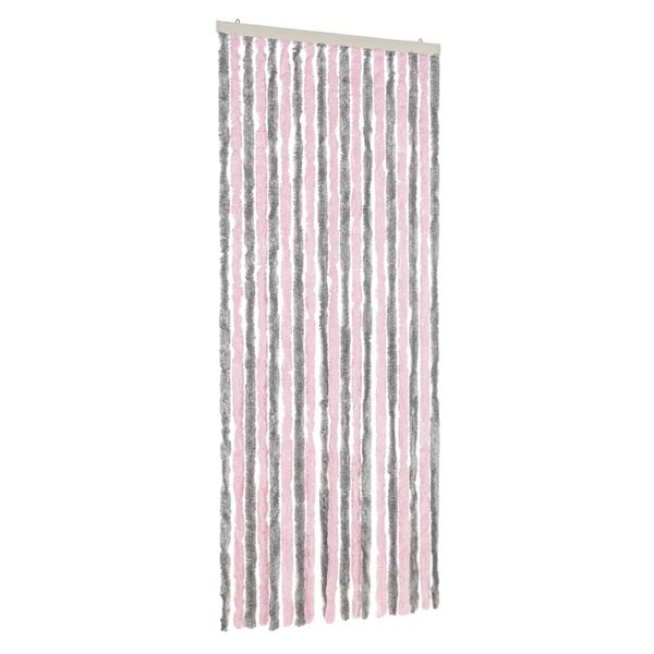 vidaXL Σήτα Εντόμων Ασημί Γκρι / Ροζ 56 x 185 εκ. από Σενίλ