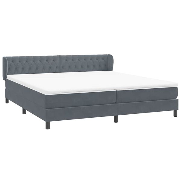 vidaXL Box Spring &Kappa;&rho;&epsilon;&beta;ά&tau;&iota; &mu;&epsilon; &sigma;&tau;&rho;ώ&mu;&alpha;&tau;&alpha; &Sigma;&kappa;&omicron;ύ&rho;&omicron; &gamma;&kappa;&rho;&iota; 180x220 cm &Beta;&epsilon;&lambda;&omicron;ύ&delta;&iota;&nu;&omicron;