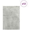 vidaXL Διακοσμητικά Πάνελ 12 pcs Γκρι σκυροδέματος 15 x 21 x 0.3 εκ