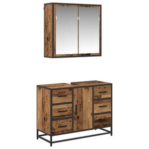 vidaXL &Sigma;&epsilon;&tau; &Epsilon;&pi;ί&pi;&lambda;&omega;&nu; &Mu;&pi;ά&nu;&iota;&omicron;&upsilon; 2 &tau;&mu;&chi;. &Pi;&alpha;&lambda;&iota;ό &Xi;ύ&lambda;&omicron; 80 x 33 x 60 &epsilon;&kappa;