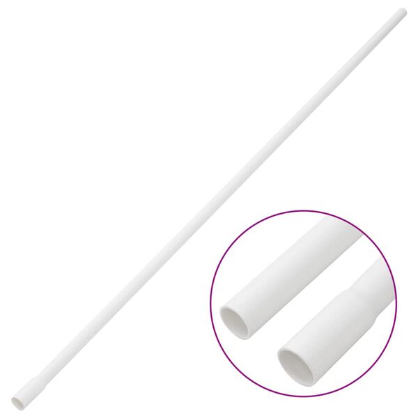 vidaXL Κανάλι Καλωδίων με Κλιπ Ø16 χιλ. 10 μ. από PVC