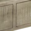 vidaXL Τραπέζι Κονσόλα Γκρι / Μπρονζέ 110x35x76 εκ. Μασίφ Ξύλο Μάνγκο